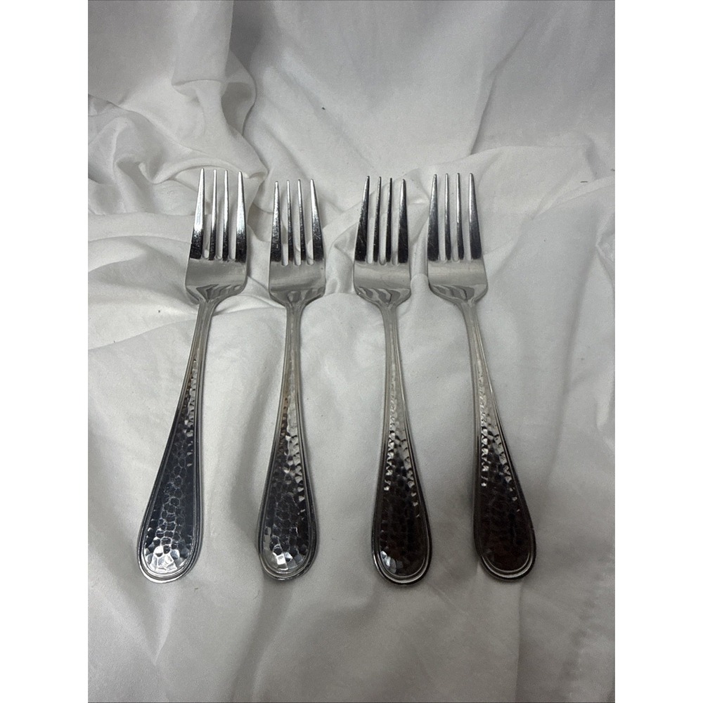 Reed & Barton Stainless DORADO Set of 3 Salad Forks Hammered